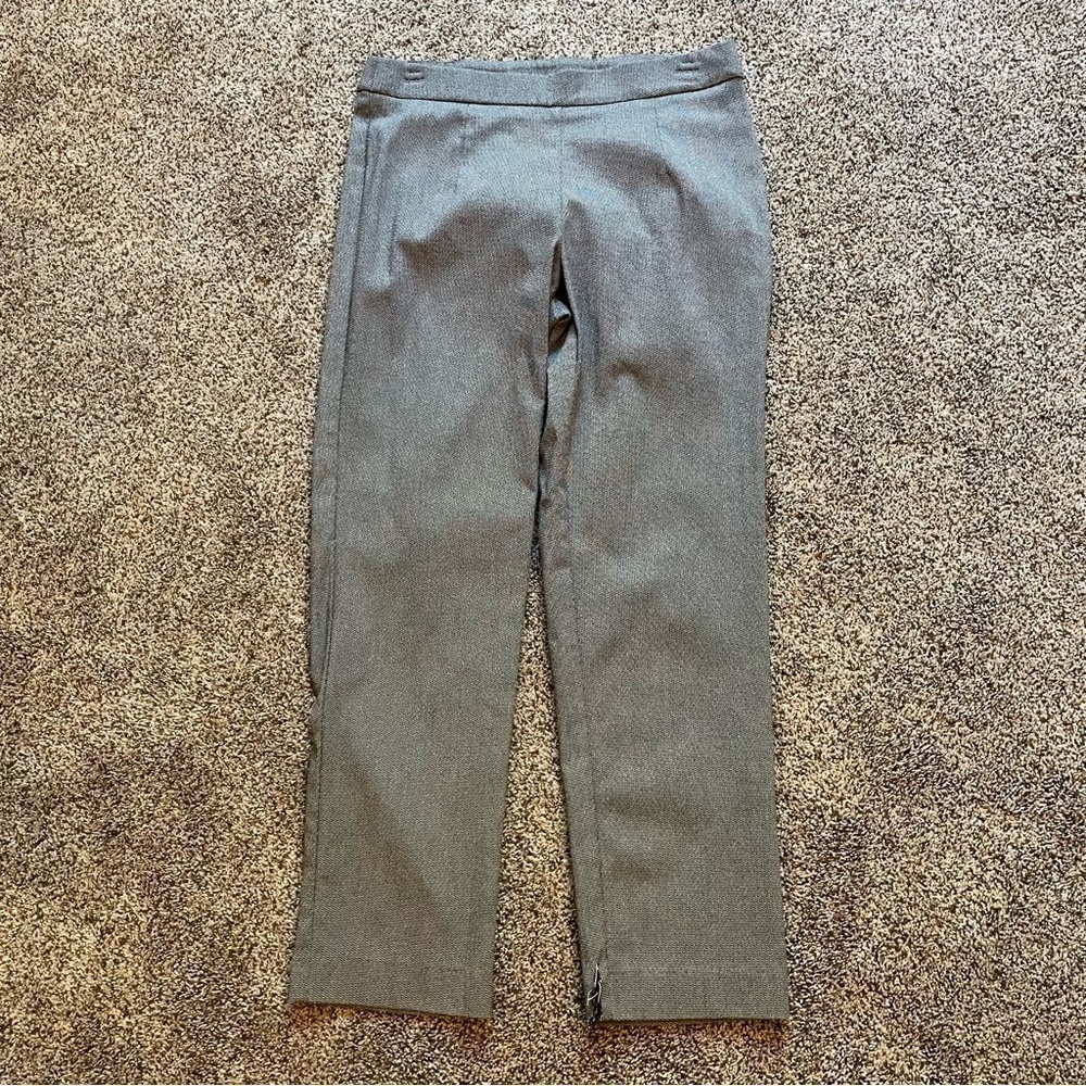 Briggs Petite Black & White Patterned Dress Pants Medium Petite